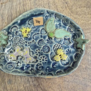 Ceramic Bee Bath | Garden Bird Bath | Handmade in Wales | V21Pottery Pattern 14