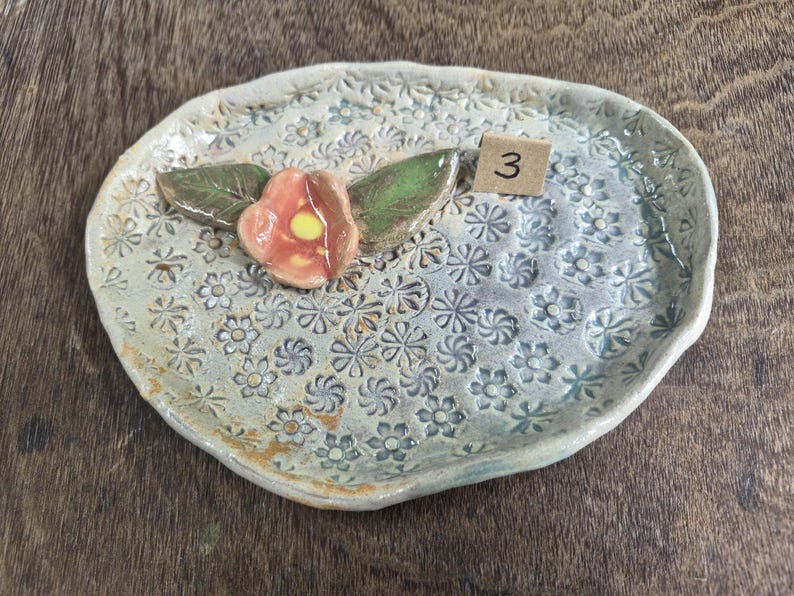 Ceramic Bee Bath | Garden Bird Bath | Handmade in Wales | V21Pottery Pattern 3