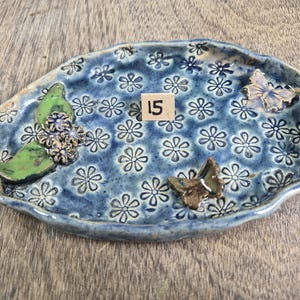 Ceramic Bee Bath | Garden Bird Bath | Handmade in Wales | V21Pottery Pattern 15