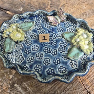 Ceramic Bee Bath | Garden Bird Bath | Handmade in Wales | V21Pottery