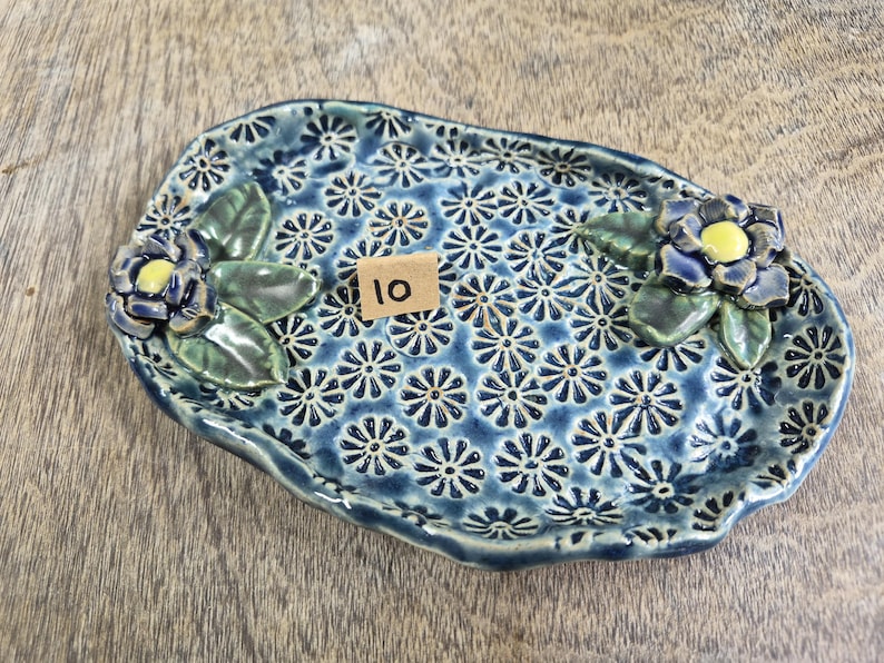 Ceramic Bee Bath | Garden Bird Bath | Handmade in Wales | V21Pottery Pattern 10