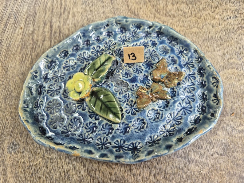 Ceramic Bee Bath | Garden Bird Bath | Handmade in Wales | V21Pottery Pattern 13
