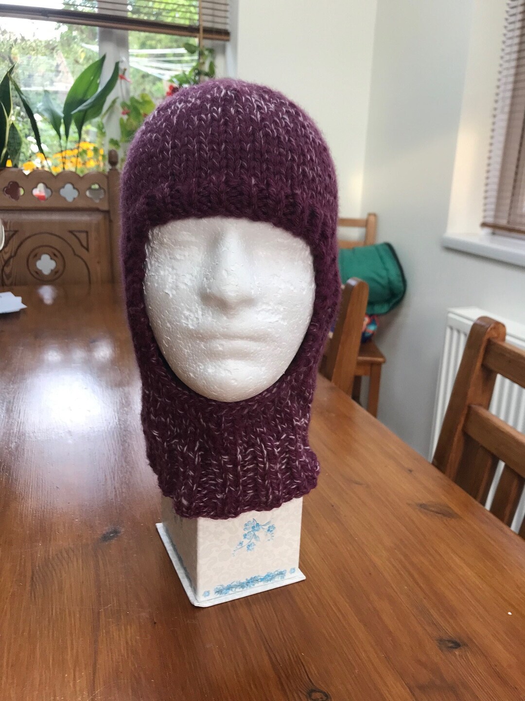 Hand Knitted Balaclava Helmet With Wool/ Balaclava Helmet/ Ski or