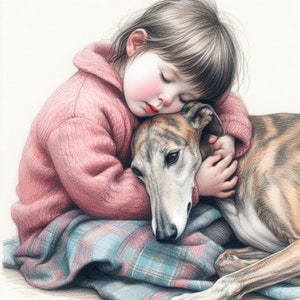 Carte Greyhound Whippet, toutes occasions pour enfants