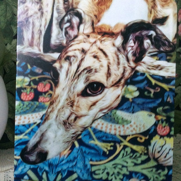 Brindle  Greyhound any occasion greeting card