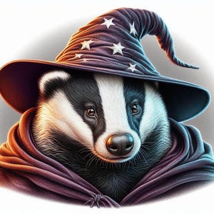 Carte de voeux Badger Wizard, Greyhound, Whippet, toute occasion