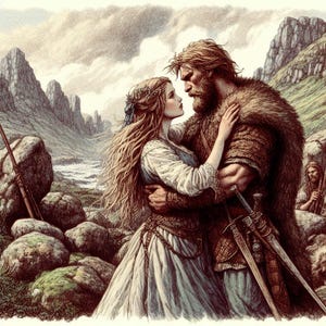 Wikinger, Spiel der Throne-Stil, Valentinstag, Jahrestag, Hochzeitskarte