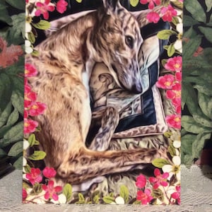 Cartão de felicitações de aniversário do Greyhound Whippet Lurcher