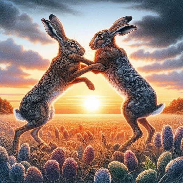 Boxing hares, Greyhound card