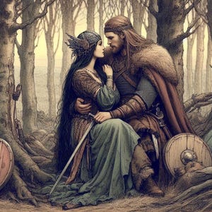 Viking, Game of Thrones-stijl, Valentijn, Jubileum, Trouwkaart