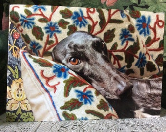Greyhound lurcher sighthound Greetings Cards