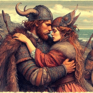 Viking, Game of Thrones-stijl, Valentijn, Jubileum, Trouwkaart