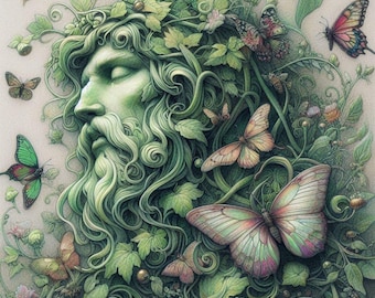 Greenman , greeting card in aid of retired greyhounds