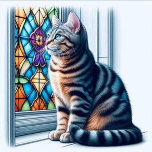 Gatto, levriero, biglietto di auguri per qualsiasi occasione