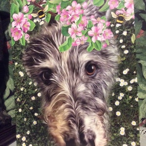 Tarjeta de felicitación de galgo desaliñado
