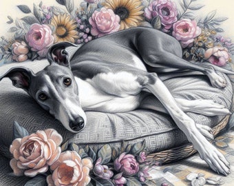 Greyhound , Whippet Any Occasion Greetings Card