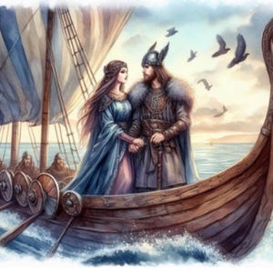 Viking, Game of Thrones-stijl, Valentijn, Jubileum, Trouwkaart