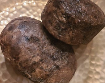 All natural handmade Moisturizing African Black Soap enriched with Shea butter