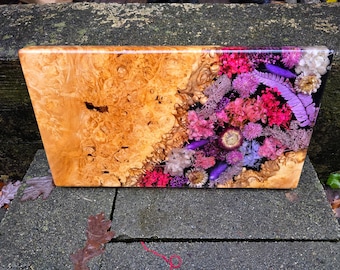 Candy Blossom Maple Burl Charcuterie Board - 18" x 10" Serving Board