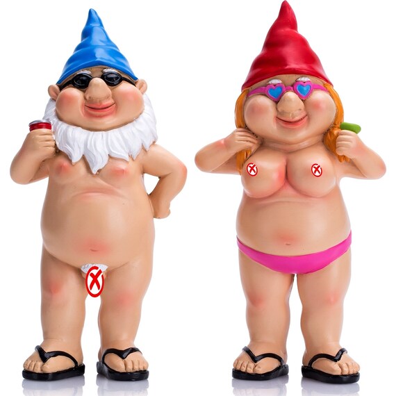 Funny Garden Gnomes Naked Gnome Couple Novelty Gifts For Her Etsy