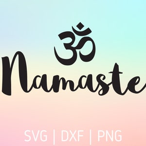OM Namaste Yoga SVG PNG DXF file per Cricut Aum simbolo Yoga Studio Design yoga amante crafting taglio