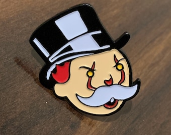Pop Culture Pin | Uncle Pennywise - IT Movie + Monopoly Mashup | Stephen King