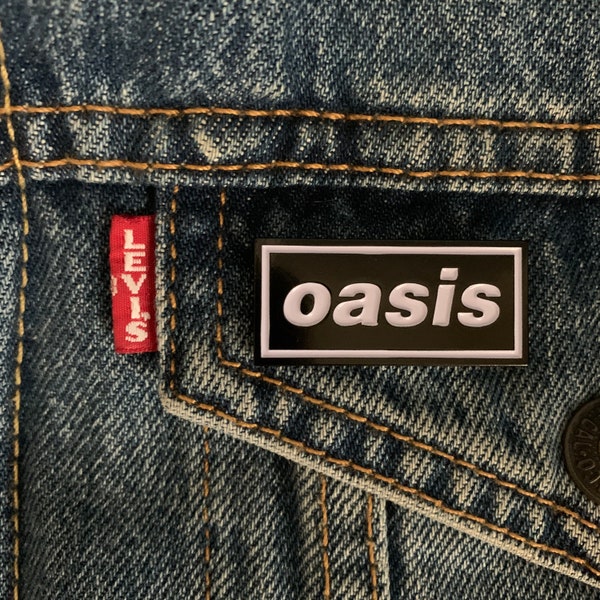 Oasis Logo Enamel Pin | Original Decca OG 90s, Morning Glory, Definitely Maybe, Liam Noel Gallagher, Wonderwall