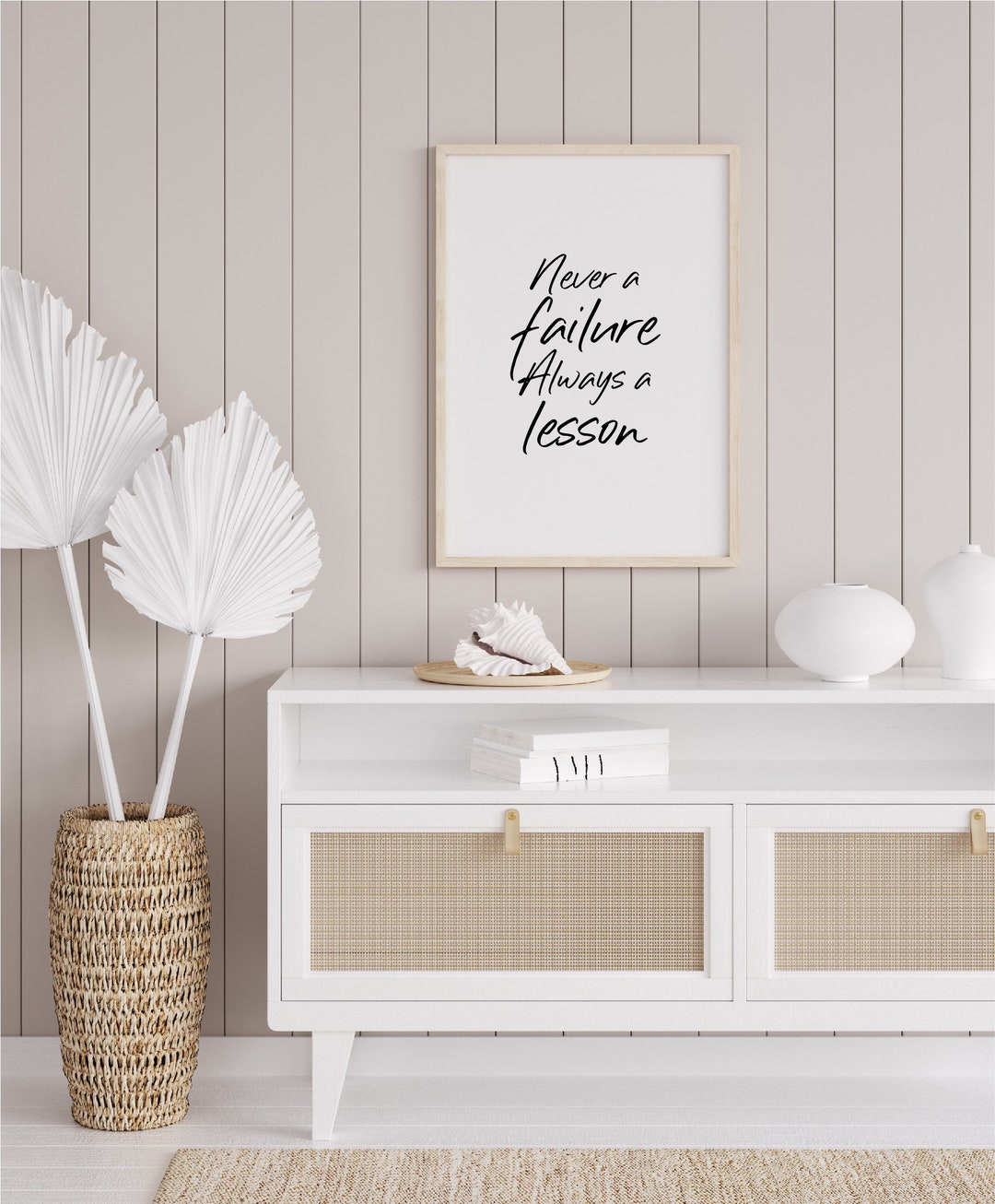 Never A Failure Always A Lesson Print // Failure Quote - Etsy