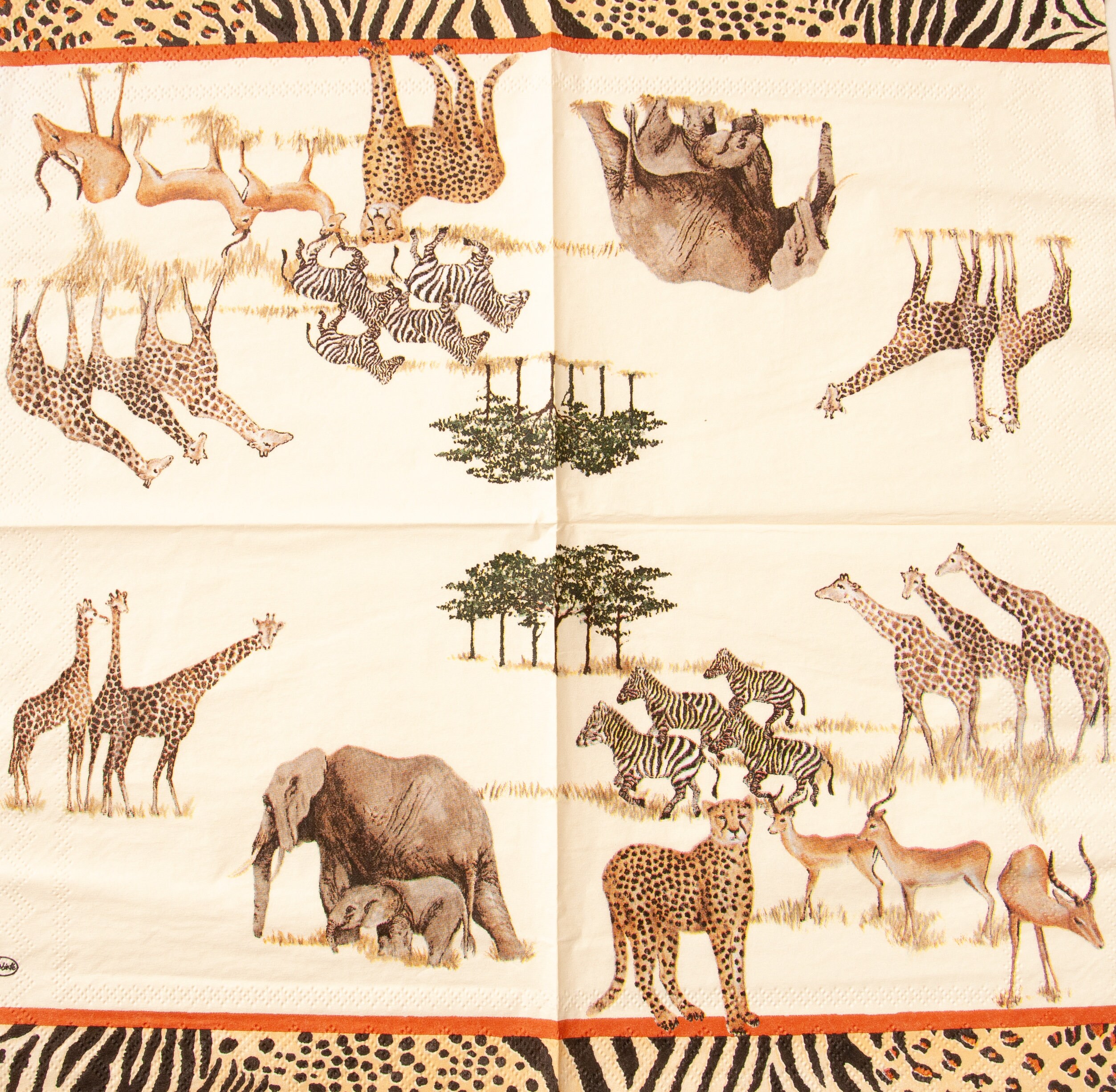 Africa Paper Napkins Set 10 Decoupage Paper Napkins Etsy