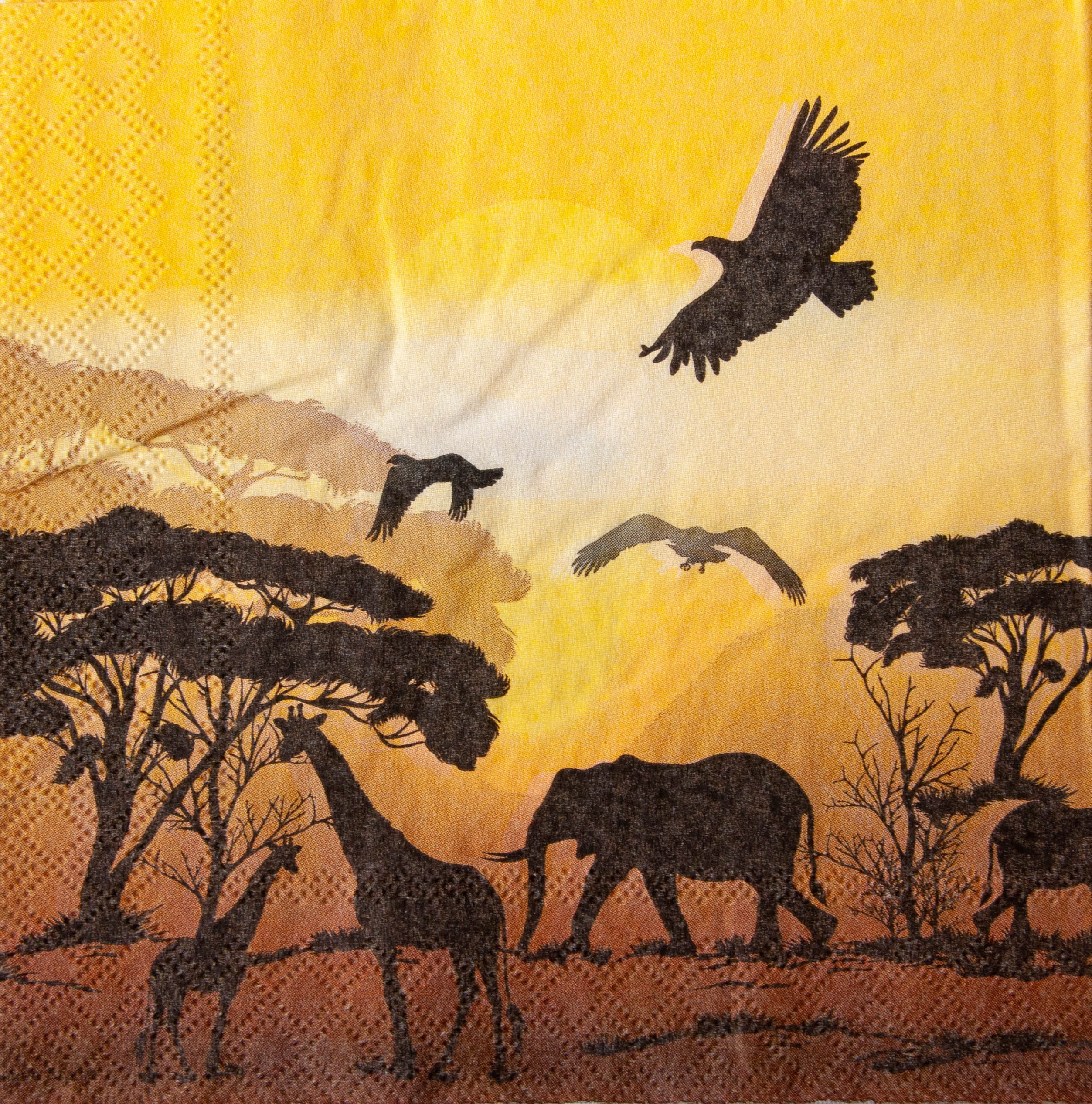 Africa Paper Napkins Set 10 Decoupage Paper Napkins Etsy