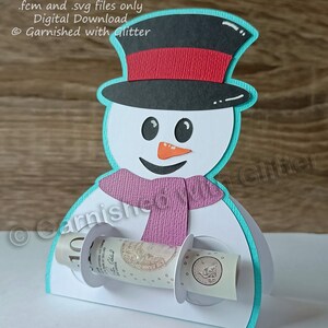 Schneemann Geldhalter, Geschenkkarte, Geldhalter für Weihnachten, Weihnachtsmann, svg, Cricut, Silhouette, für Kinder, für ihn, für sie