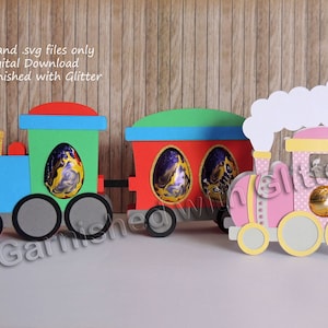 Train and Carriage. Confectionery Holder. Digital Download svg fcm. 5 Sizes included, Confectionery not included!