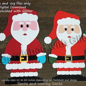 Santa Decor, 2 designs. Digital files, Download only. svg and fcm files suitable for Cricut/ScanNCut etc. 11 to 20.5 inches