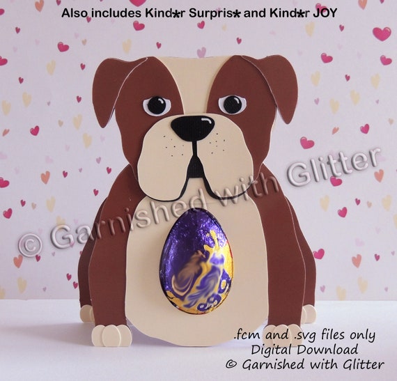 Bulldog Digital Download Cutting File - fcm and svg.  Egg Holder. svg and fcm