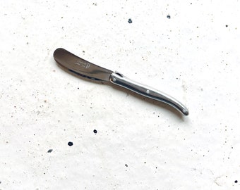 Mini cuchillo para mantequilla Laguiole, acero inoxidable, hoja microdentada, cuchillo francés mantequilla, mini cuchillo para untar