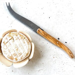 Laguiole Cheese Knife - Olive Wood Handle, Authentic French Cutlery