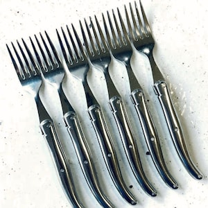 Laguiole Forks Set of 6: Handmade Stainless Steel French Cutlery