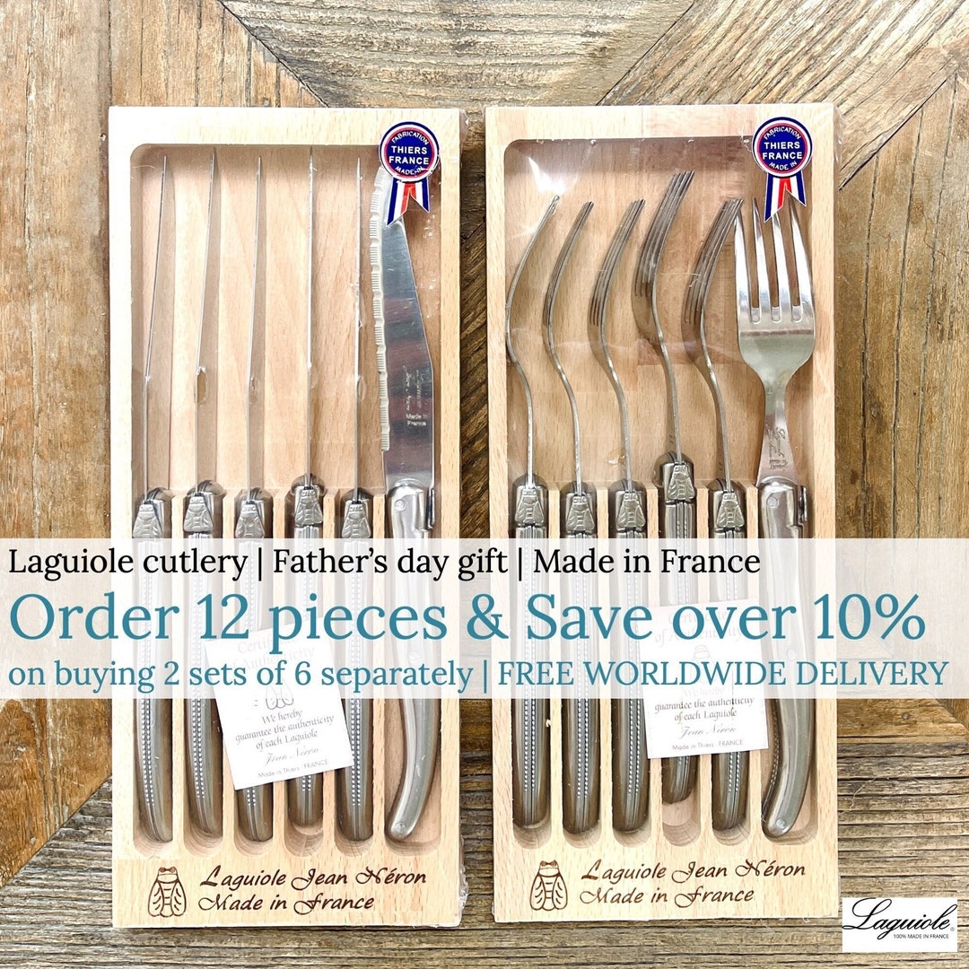 Laguiole Cutlery Set 12 Pieces Stainless Steel Handle Authentic