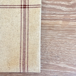 Striped linen tea towel made in France