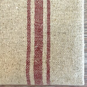 Close up on French linen tea towel