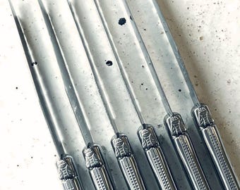 Laguiole Steak Knives Set - 6 Pieces - Stainless Steel, Made in France