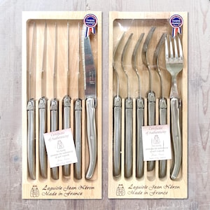 Laguiole Cutlery Set - 12 or 24 Pieces | Stainless Steel | Authentic Laguiole Cutlery - Serrated Blade - Made in France