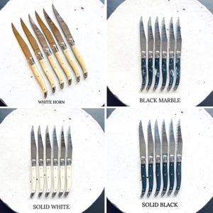 Different colours available for the Laguiole cutlery