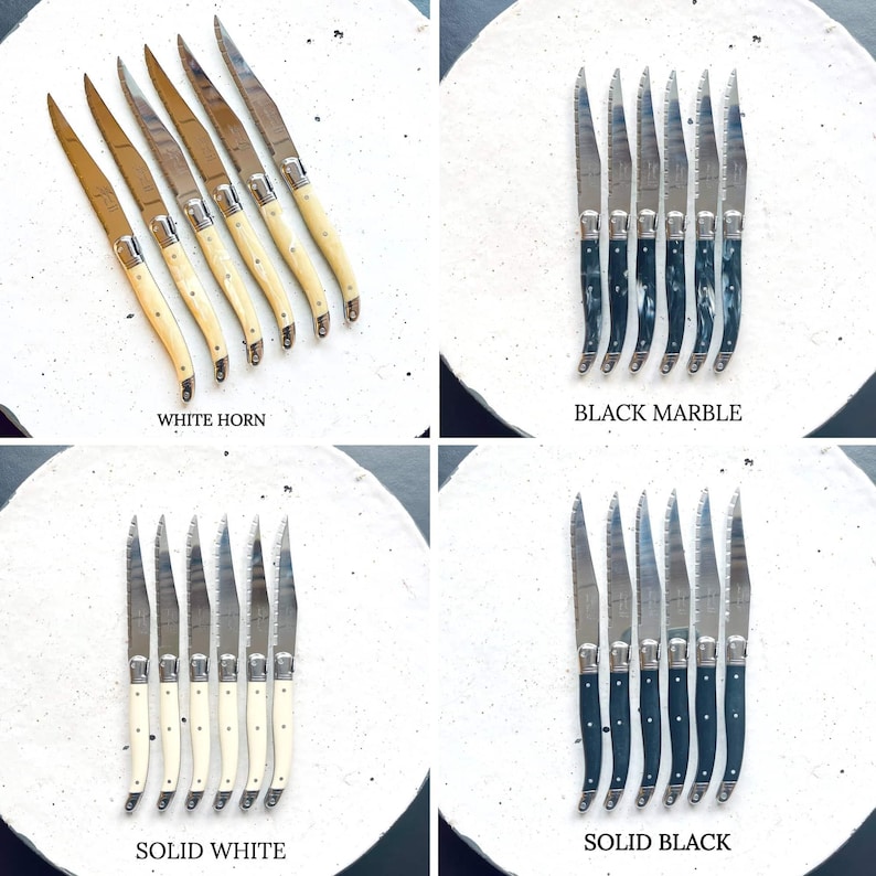 Different colours available for the Laguiole cutlery
