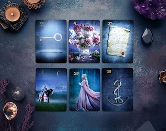 Jeu de cartes Lenormand de Kingdoms Night