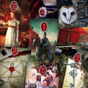 Lenormand Oracle Deck – Jane Austen Inspired – 36 Vintage Fortune Telling Cards from Historical London