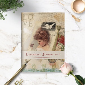 Lenormand card journal for your spreads, paper notebook with templates for Lenormand card readings