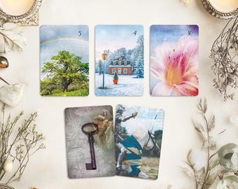 Lichtblick Lenormand – 36 cartes révélatrices de bonne aventure vintage – Deck Oracle élégant