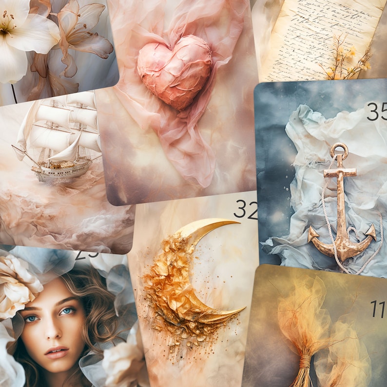 Cartes Lenormand Malumee – Jeu de divination et de cartomancie – 36 cartes image 1