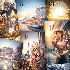 Inverno a Parigi Lenormand – 36 carte vintage per la divinazione – Elegante mazzo di oracoli